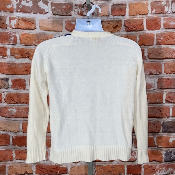 Vintage textured v neck rainbow sweater M - Picture 6 of 8